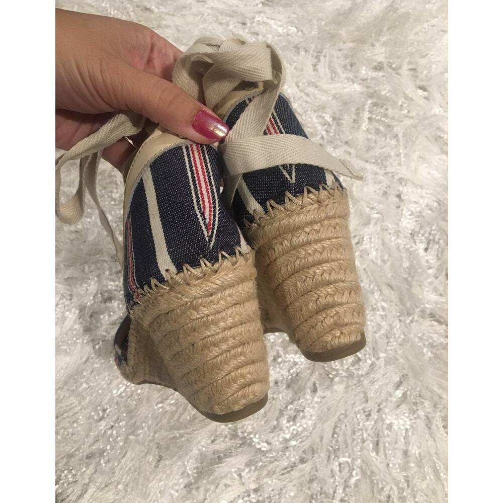 SAM EDELMAN Patsy Striped Wedges 9 - Picture 7 of 12